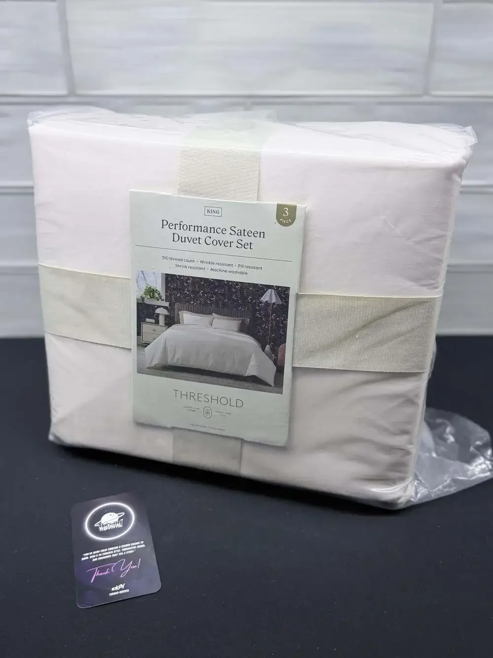 Threshold King Performance Sateen Duvet Cover Set 3-Piece
